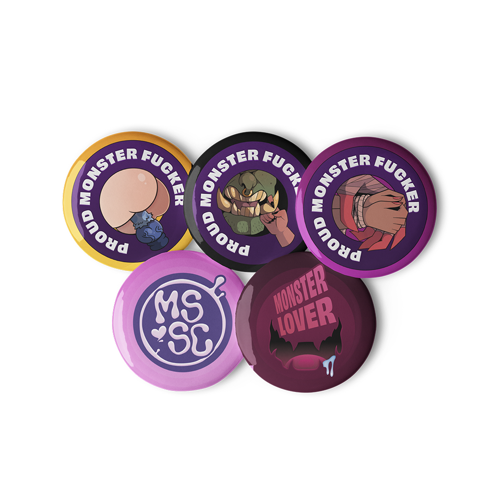 Proud Monster Fucker – Set of 5 Pins