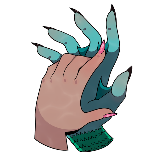 Sticker #17 – Webbed Finger Play (Detail)