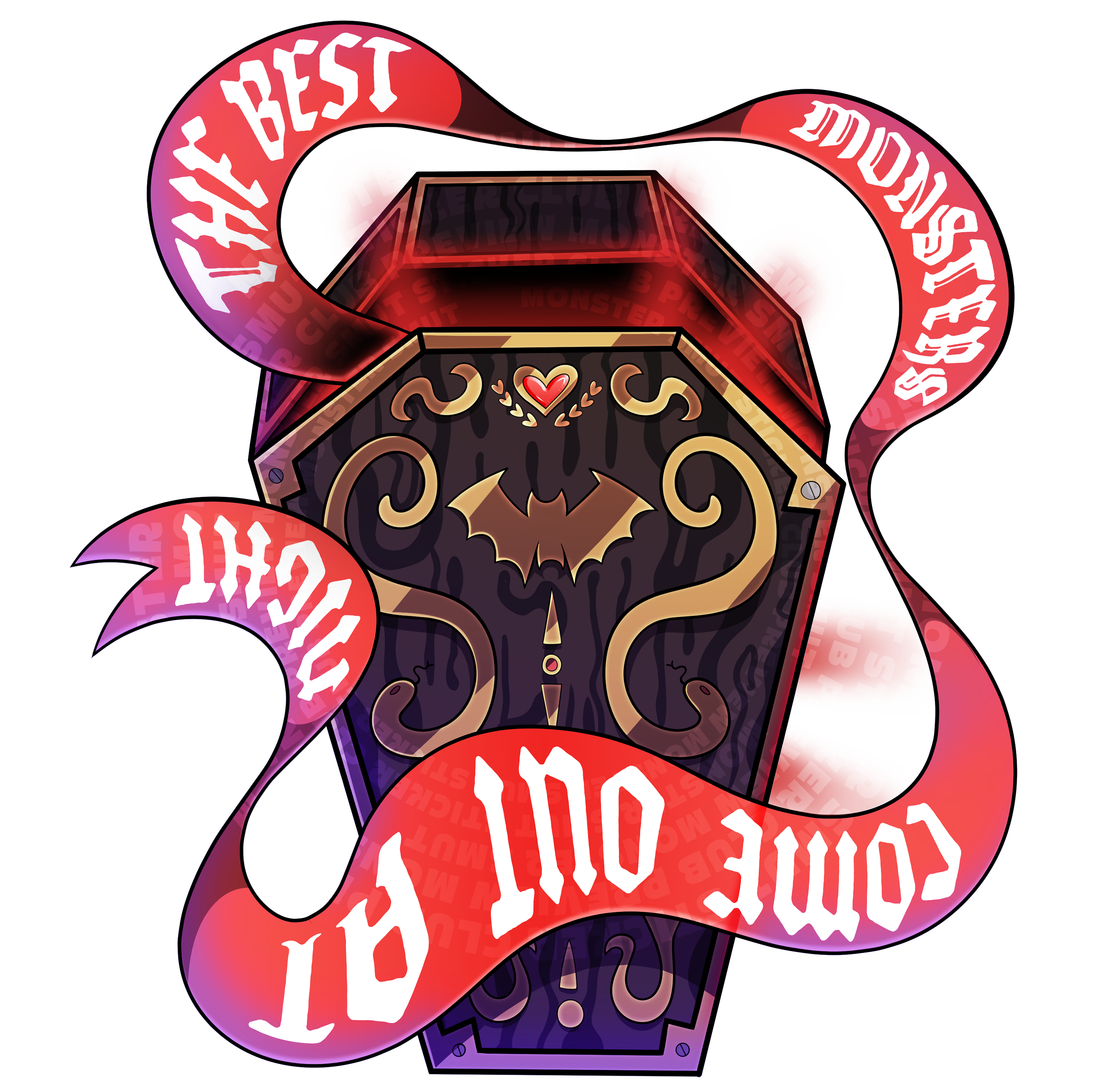 Sticker #28 – The Best Monsters Come Out At Night (Large)