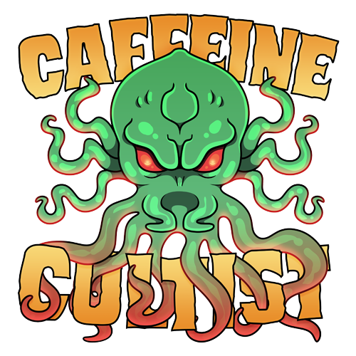 Sticker #33 – Caffeine Cultist (Detail)