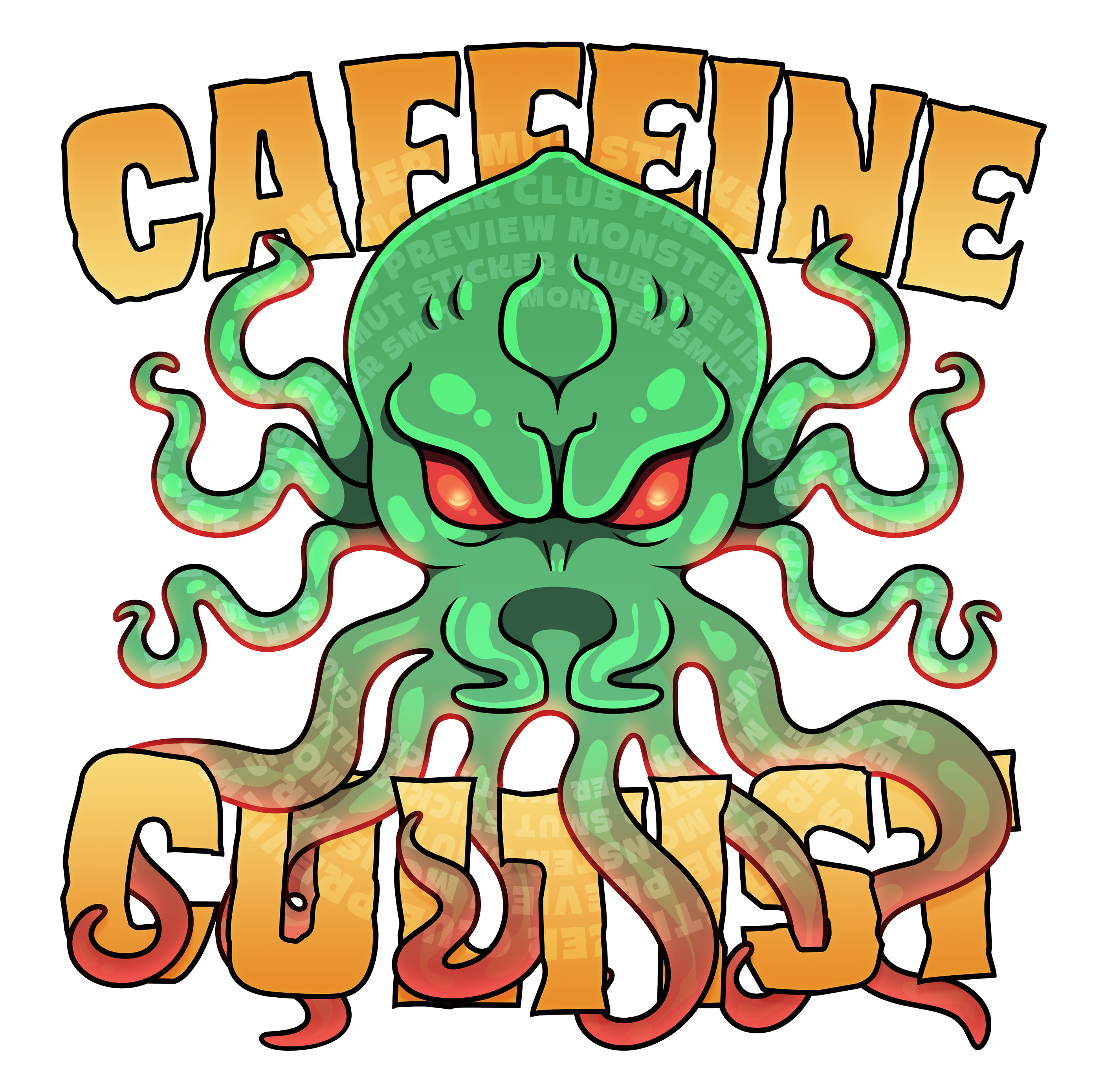 Sticker #33 – Caffeine Cultist (Large)