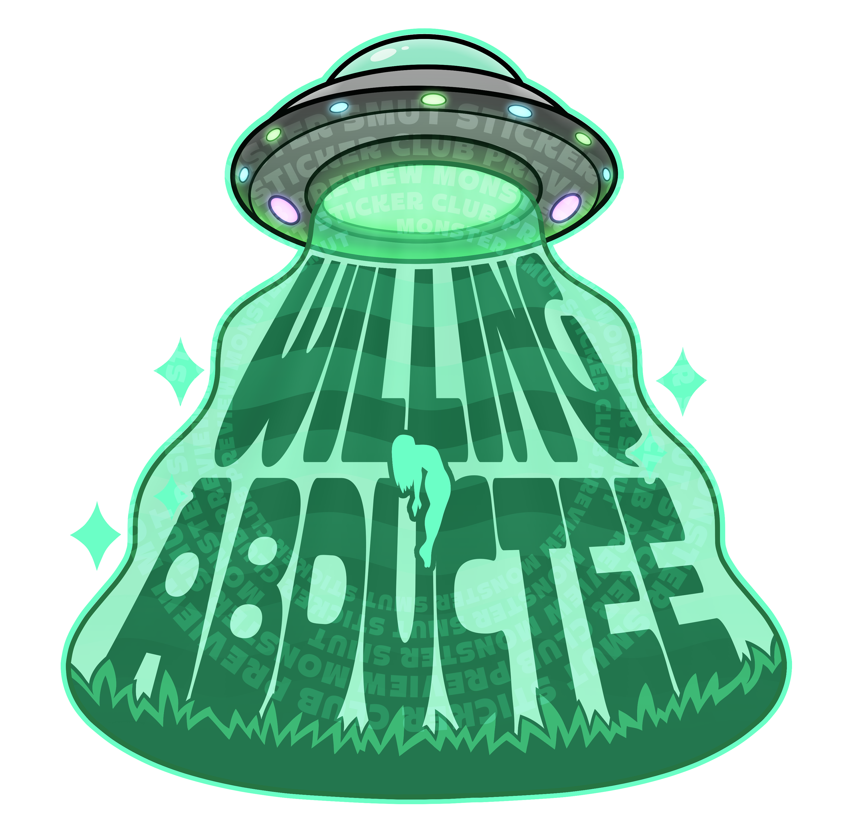 Sticker #58 – Willing Abductee (Large)